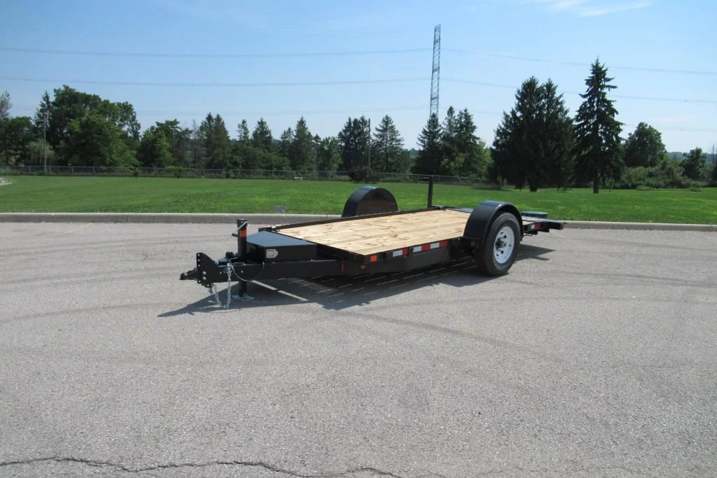 6x14 tilt trailer single axle gravity tilt