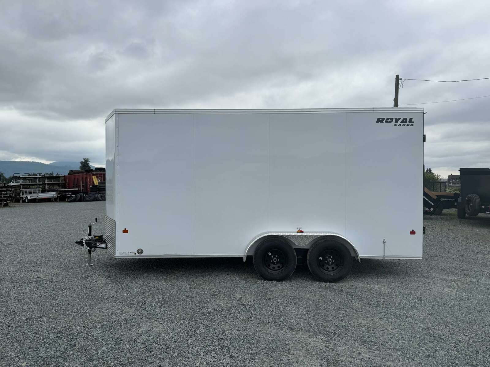 2026 7X14 CARGO TRAILER, TANDEM AXLE, BARN DOORS, 84", BARN DOORS, STEEL, WHITE, 10141GVWR - Image 3