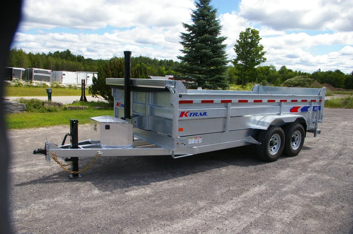 2026 82X16 DUMP TRAILER, TANDEM AXLE, GALVANIZED, GALVANIZED, SILVER, 14000GVWR
