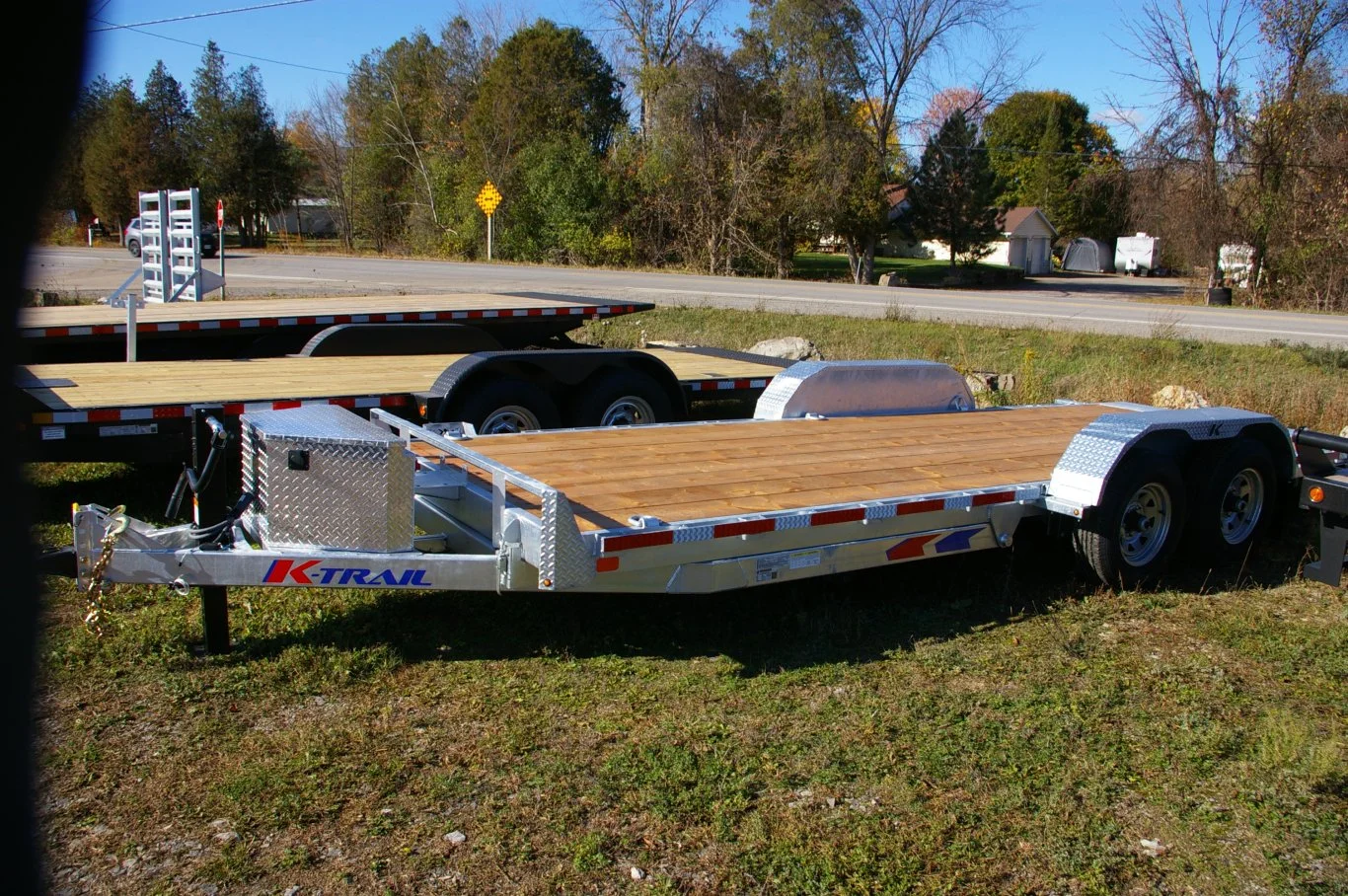 galvanized tilt trailer 80x20 silver