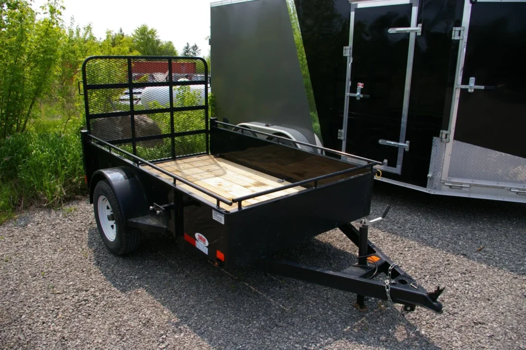 2026 5X8 UTILITY TRAILER, SINGLE AXLE, STEEL, BLACK, 2990GVWR