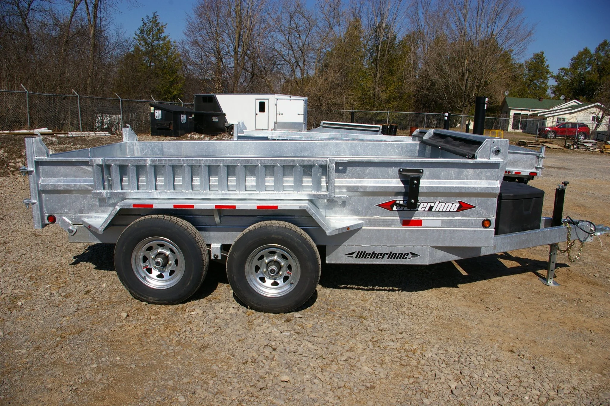 2027 6X12 DUMP TRAILER, TANDEM AXLE, GALVANIZED, GALVANIZED, SILVER, 10141GVWR - Image 3