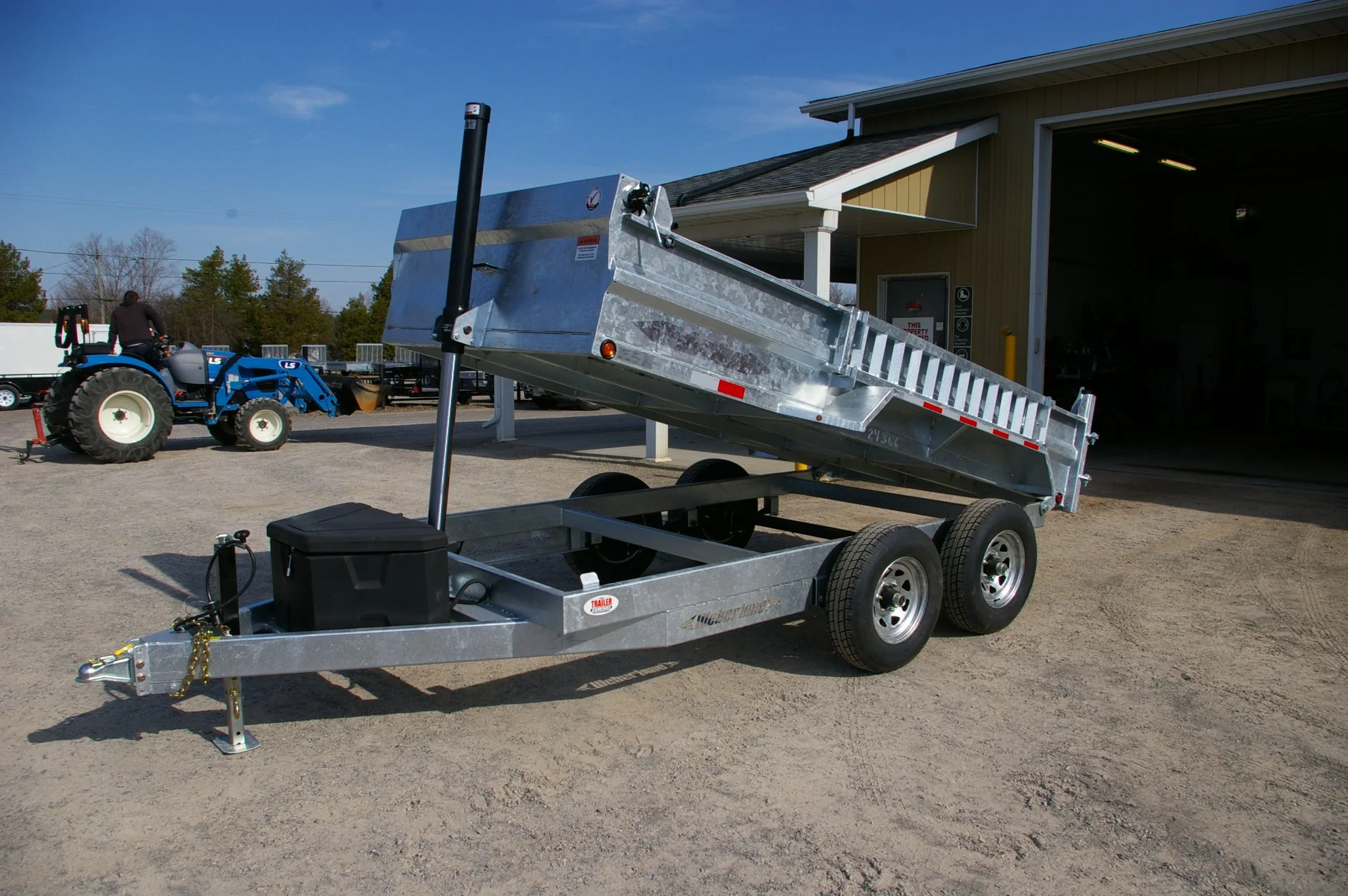 2027 6X12 DUMP TRAILER, TANDEM AXLE, GALVANIZED, GALVANIZED, SILVER, 10141GVWR - Image 8