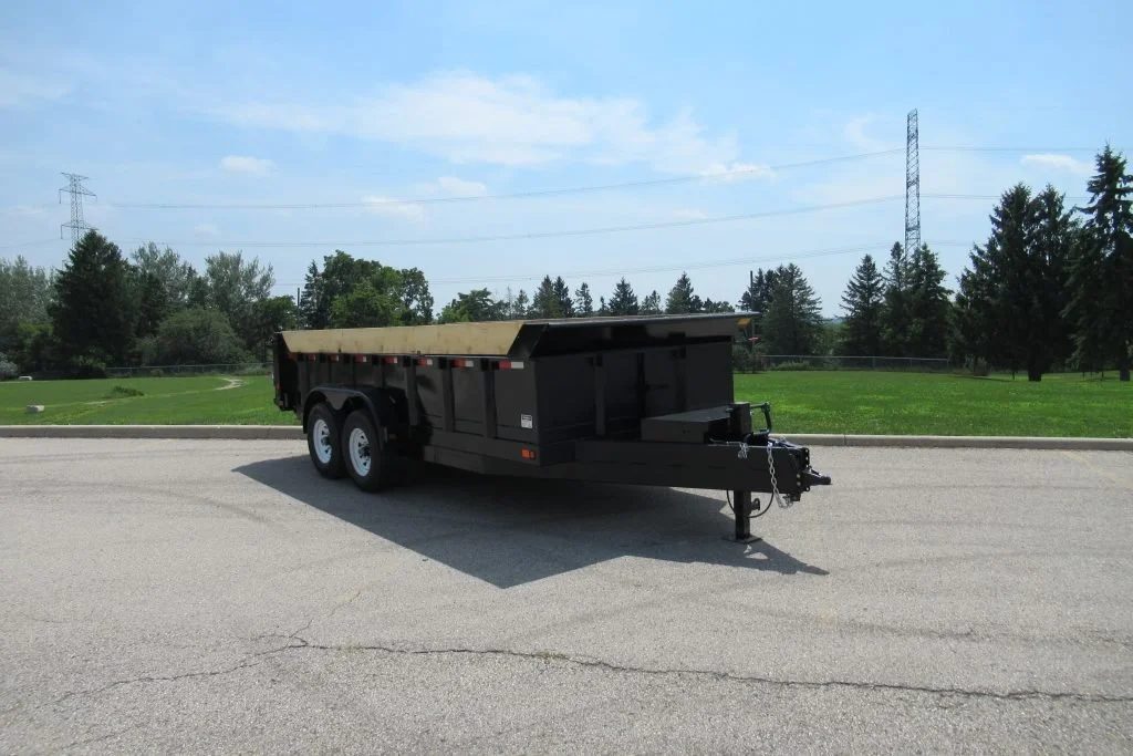 2027 83X14 DUMP TRAILER, TANDEM AXLE, STEEL, BLACK, 15119GVWR - Image 2