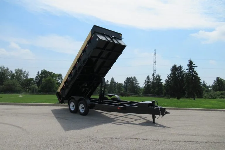 2027 83X14 DUMP TRAILER, TANDEM AXLE, STEEL, BLACK, 15119GVWR