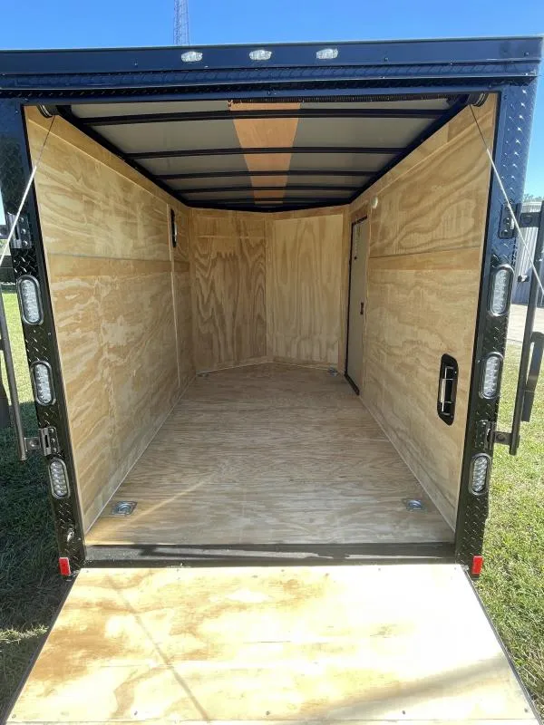2027 6X12 CARGO TRAILER, SINGLE AXLE, BARN DOORS, 78", BARN DOORS, STEEL, WHITE, 2990GVWR - Image 3