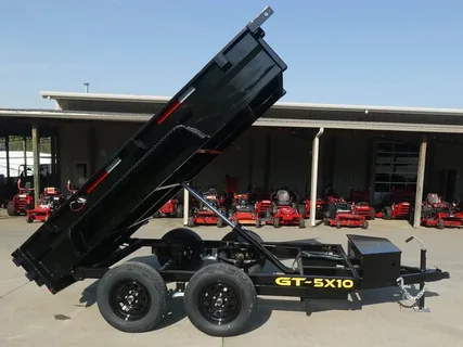 2027 5X10 DUMP TRAILER, TANDEM AXLE, STEEL, BLACK, 7700GVWR