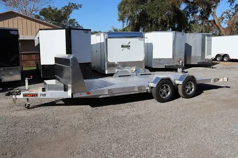 galvanized car hauler silver 14000 lb