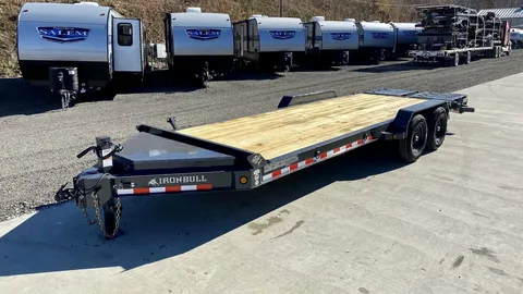 7x20 equipment trailer black steel