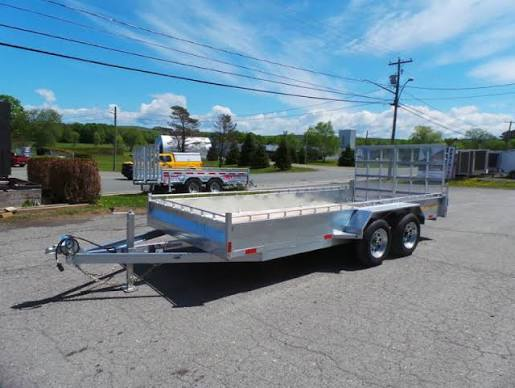 galvanized equipment trailer 7x18 silver